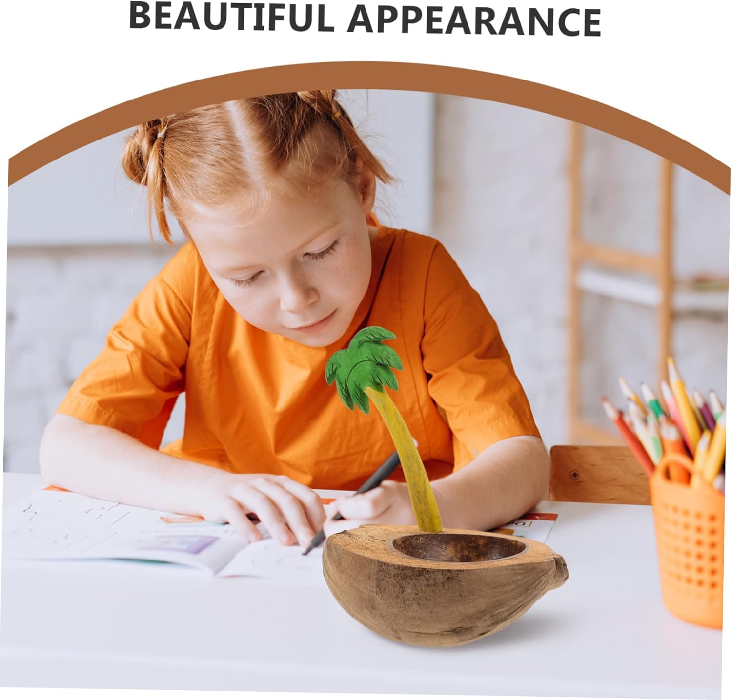 IMIKEYA Coconut Shell Candle Holder Bowl Portable Decorative