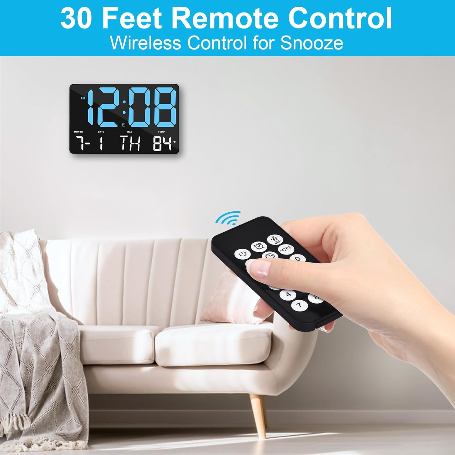 Amgico Digital Alarm Clock with Temperature and Auto Dimming