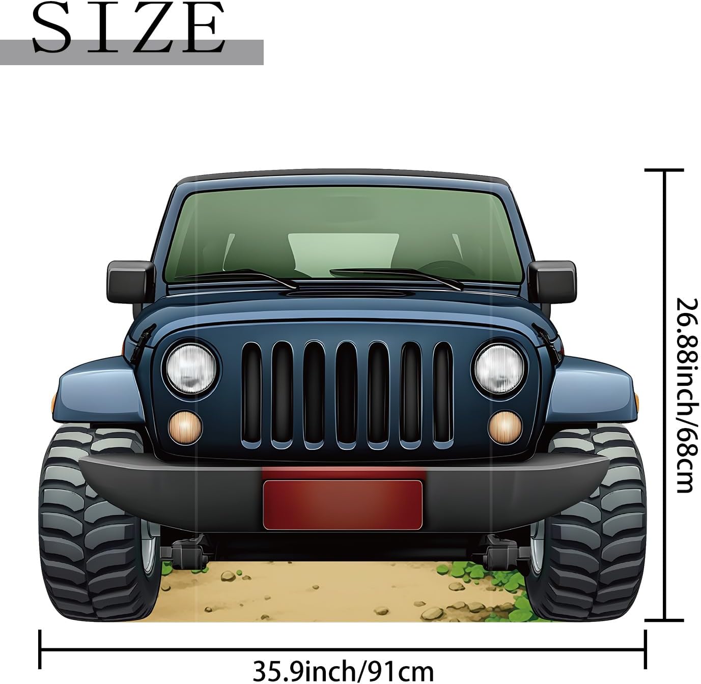 Jungle Safari Off-Road Vehicle Cardboard Cutout