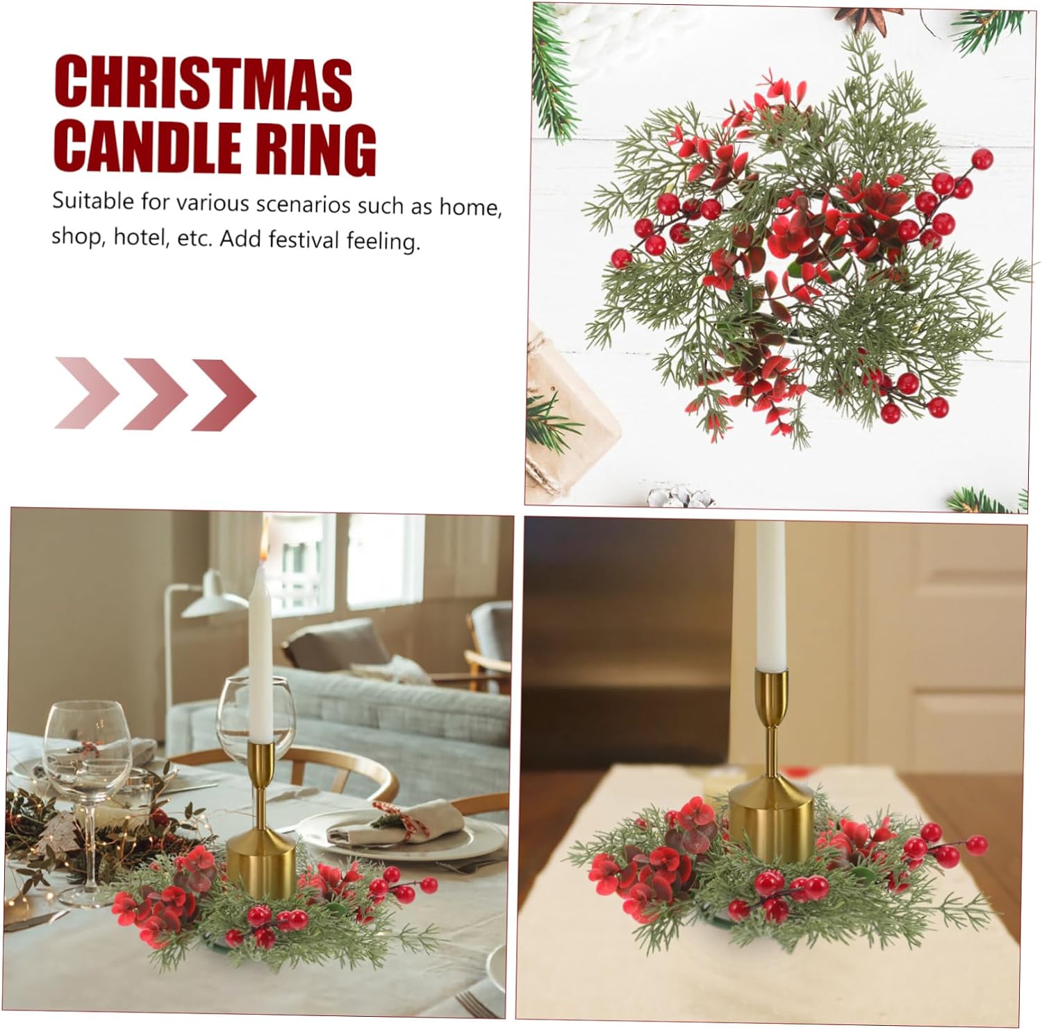 Christmas Candle Wreath for Holiday Decor