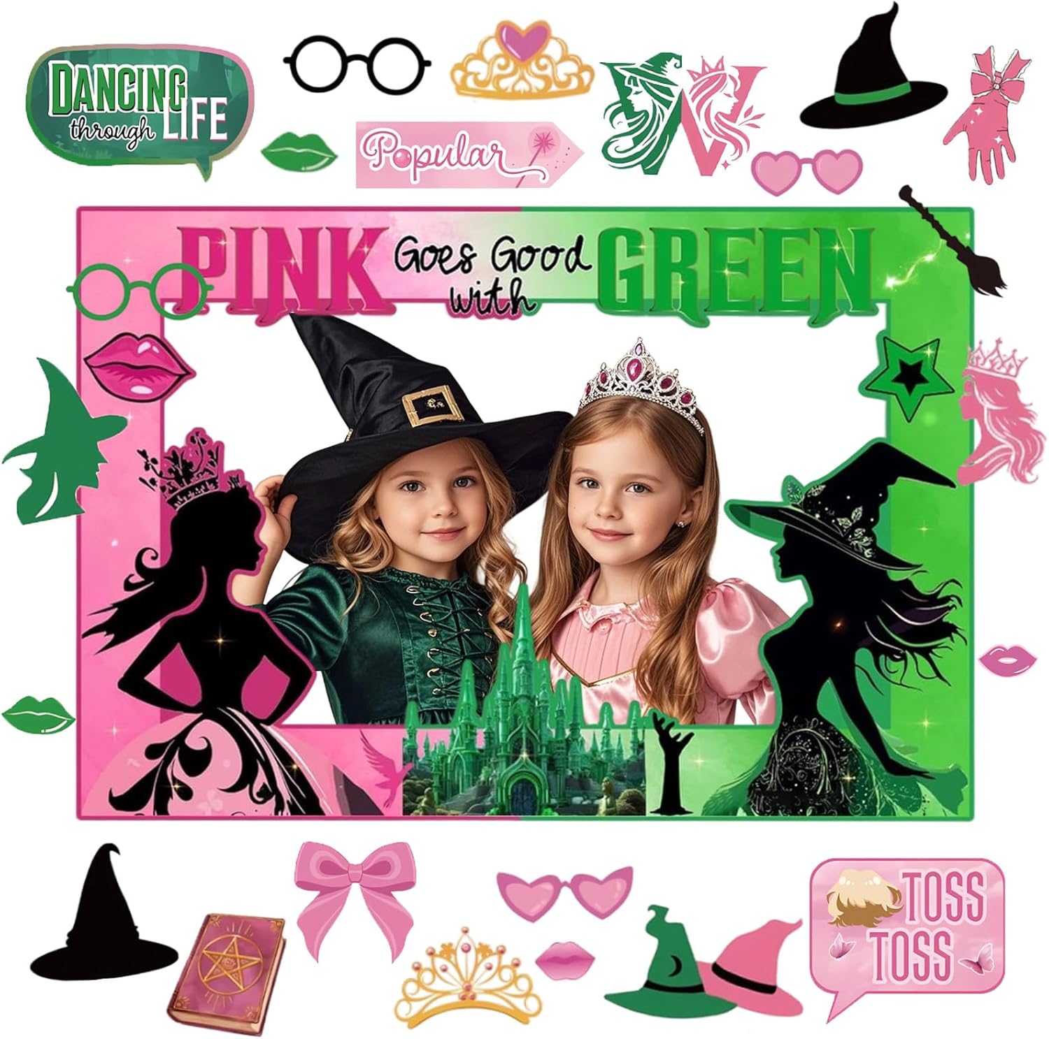 Witch Party Decorations Photo Booth Props Frame