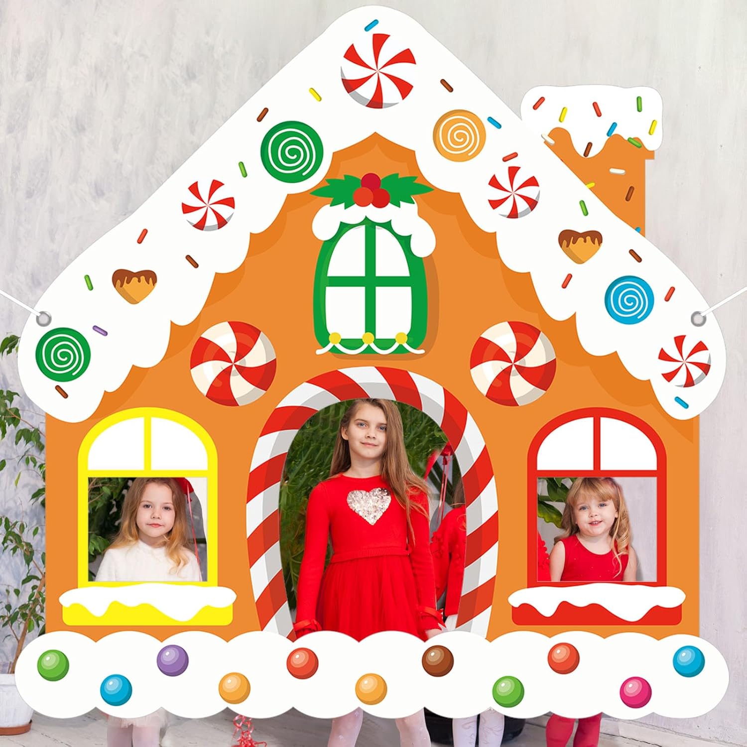 Large Christmas Gingerbread House Photo Booth Prop