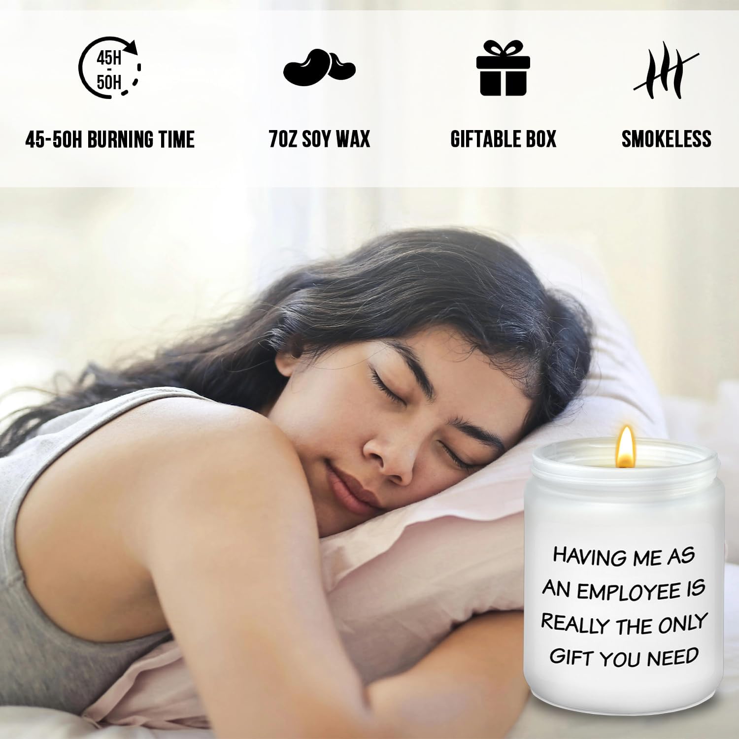 Boss Birthday Gifts for Women Men Lavender Scented Jar Candle