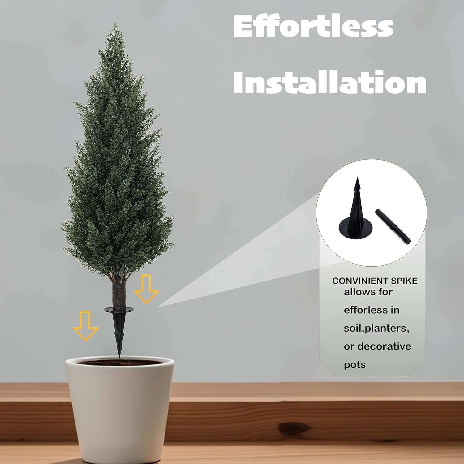 3FT Artificial Cypress Topiary Trees Set of 2 with Ground Spike
