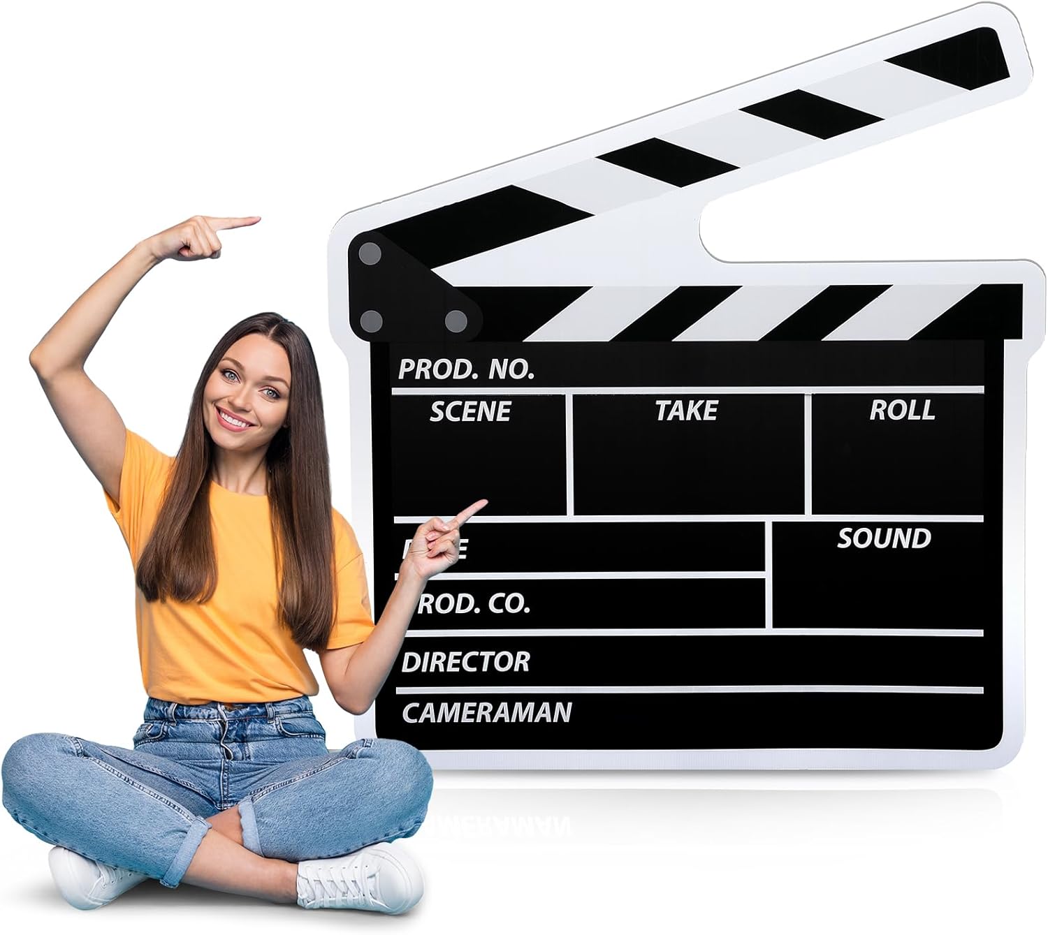 Yookeer 42 Inch Movie Clapboard Stand Up Decor