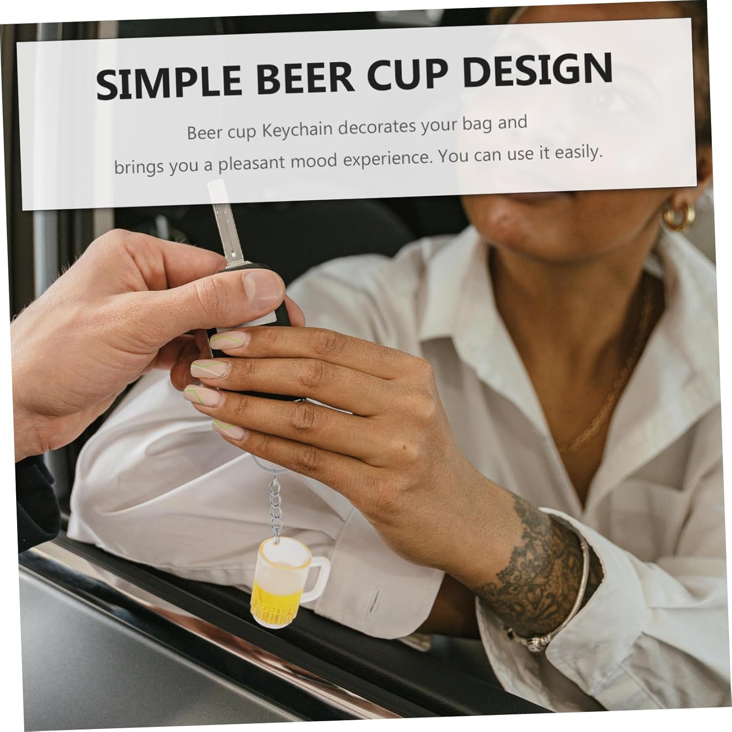 PRETYZOOM 4pcs Beer Cup Keychain for Backpacks and Parties