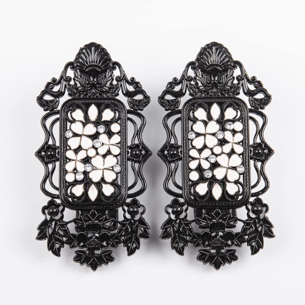 EMERZE Resin Curtain Tiebacks Black Clip Holdback