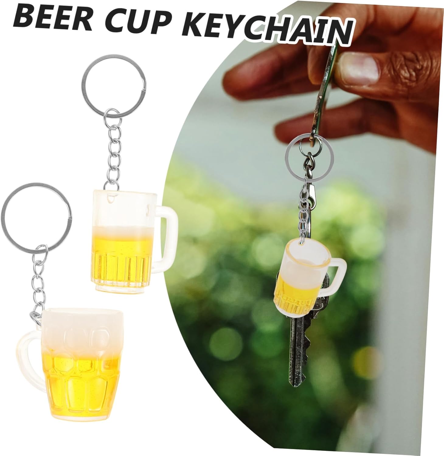PRETYZOOM 4pcs Beer Cup Keychain for Backpacks and Parties