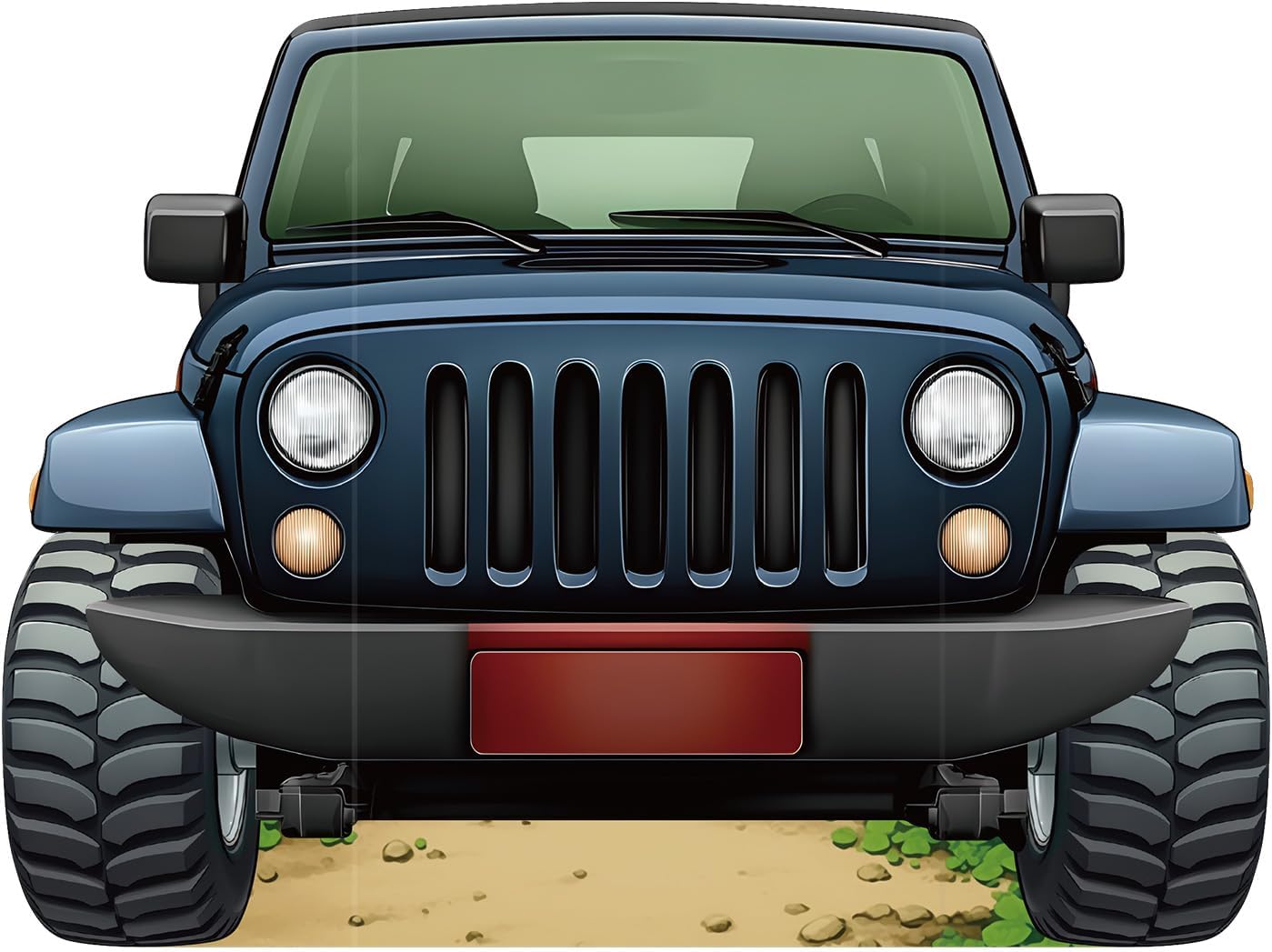 Jungle Safari Off-Road Vehicle Cardboard Cutout