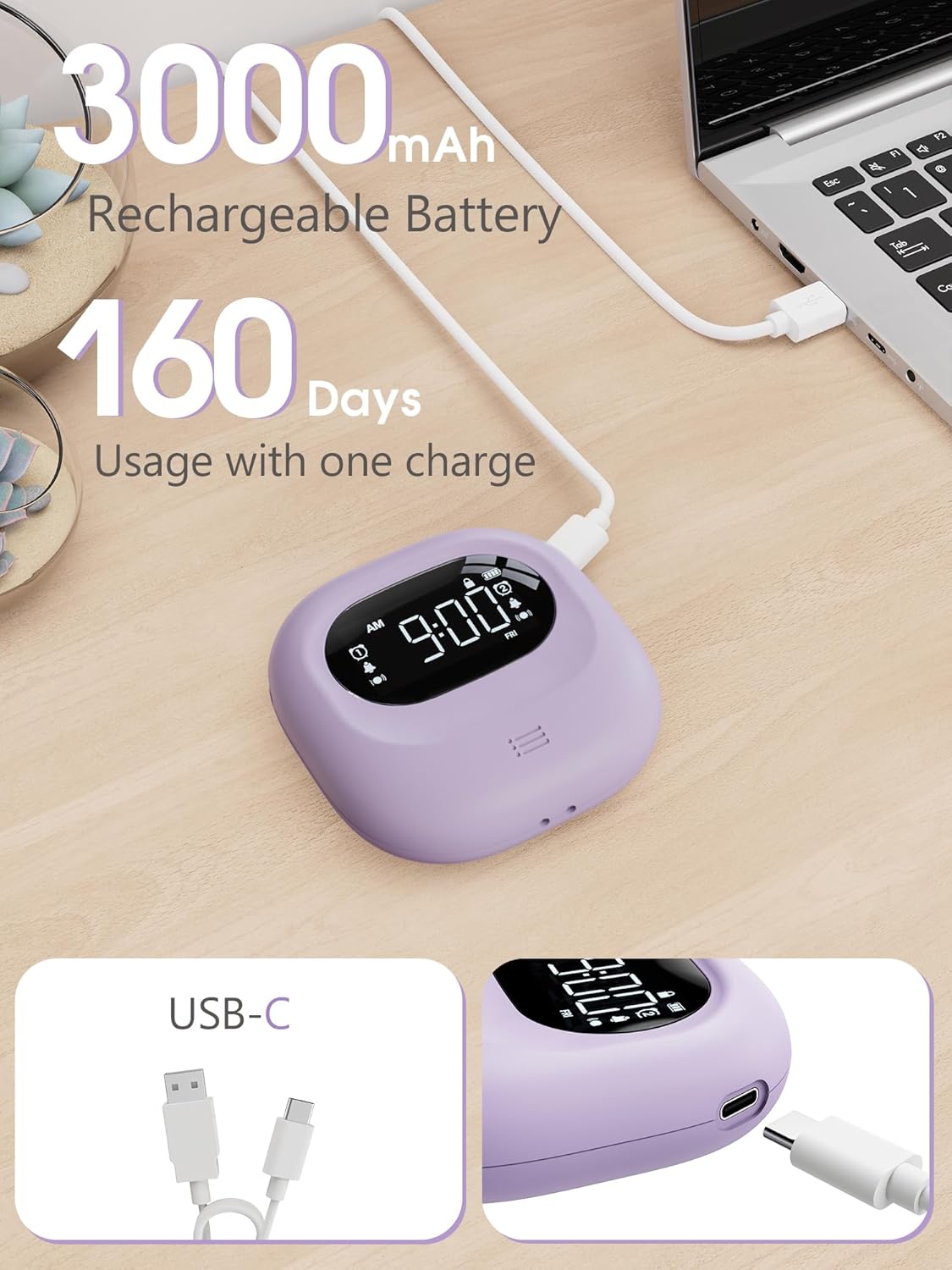 Roxicosly Super Strong Vibrating Alarm Clock for Heavy Sleepers