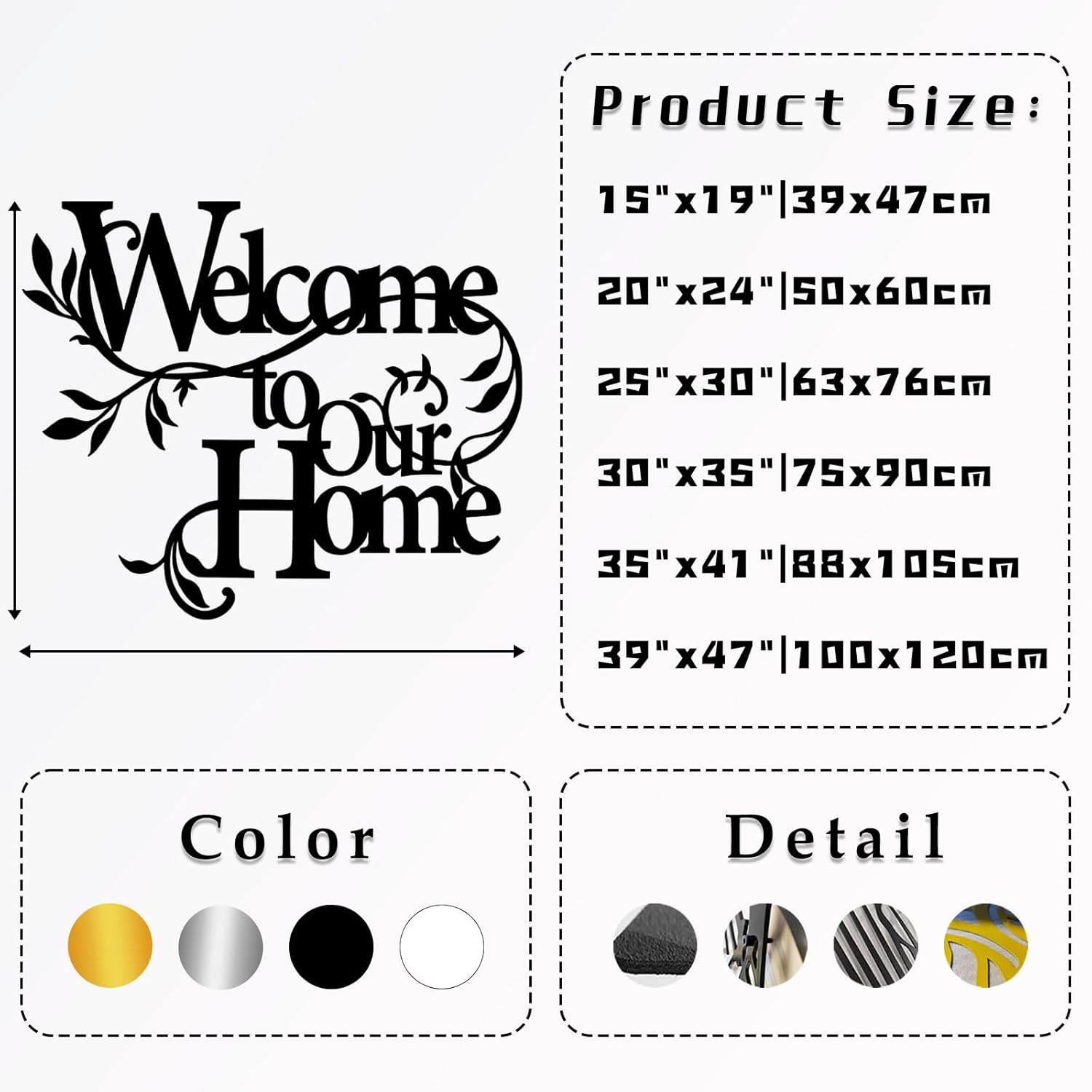 Welcome to Our Home Metal Wall Decor Sign