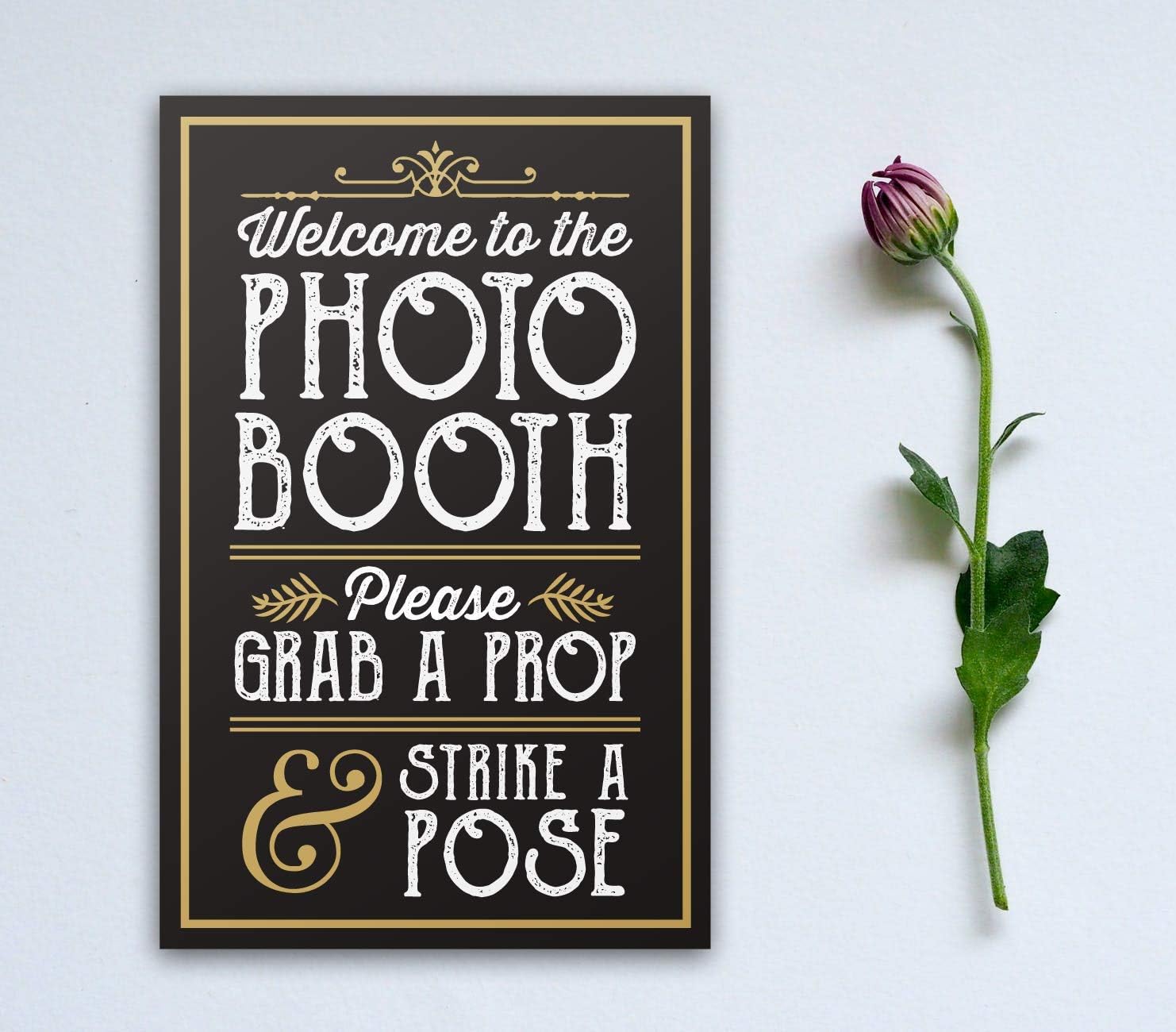 Perfect Photo Booth Prop Sign with Easel Backer Stand