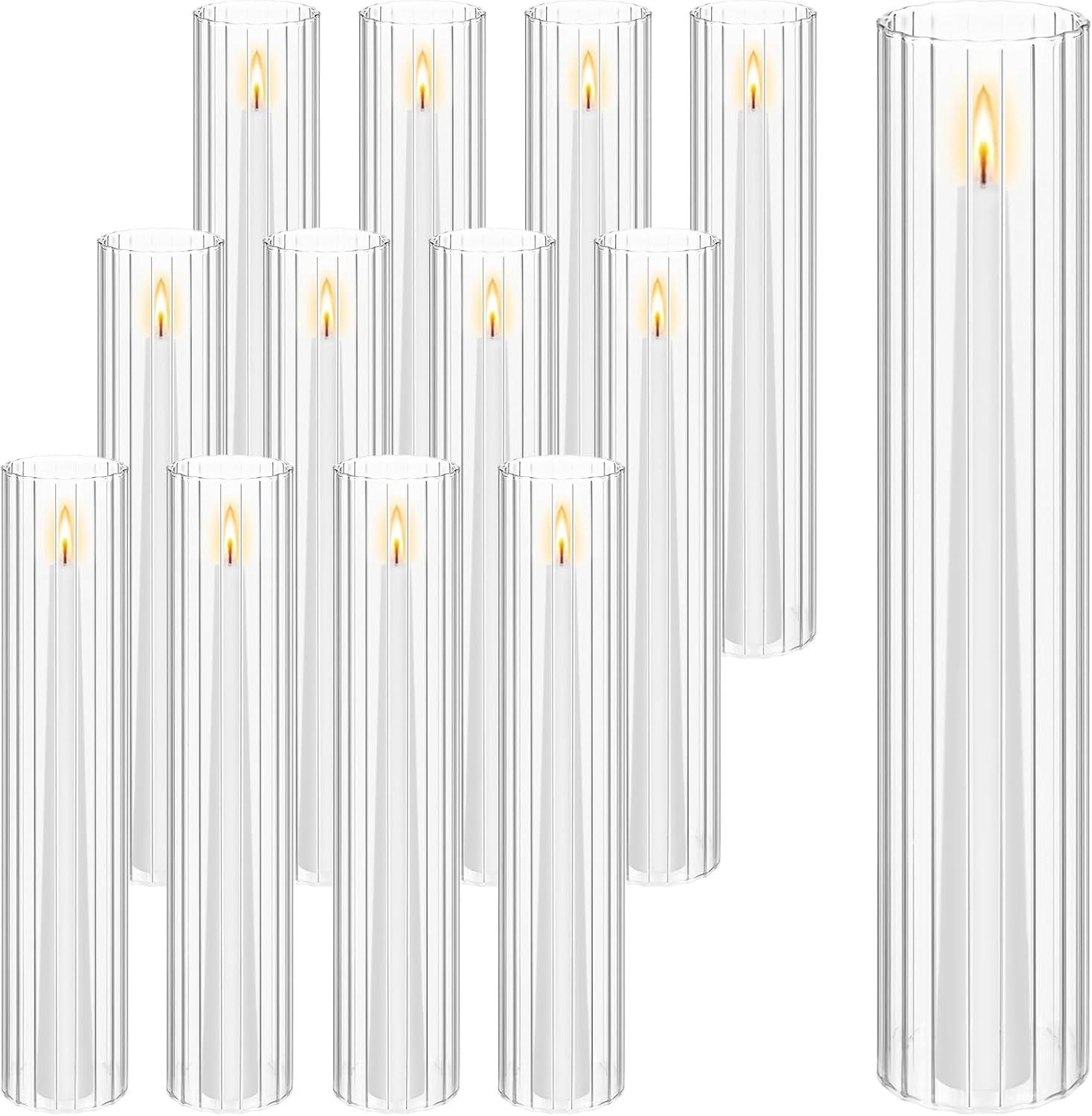 YMHPRIDE Hurricane Candle Holder Set of 12