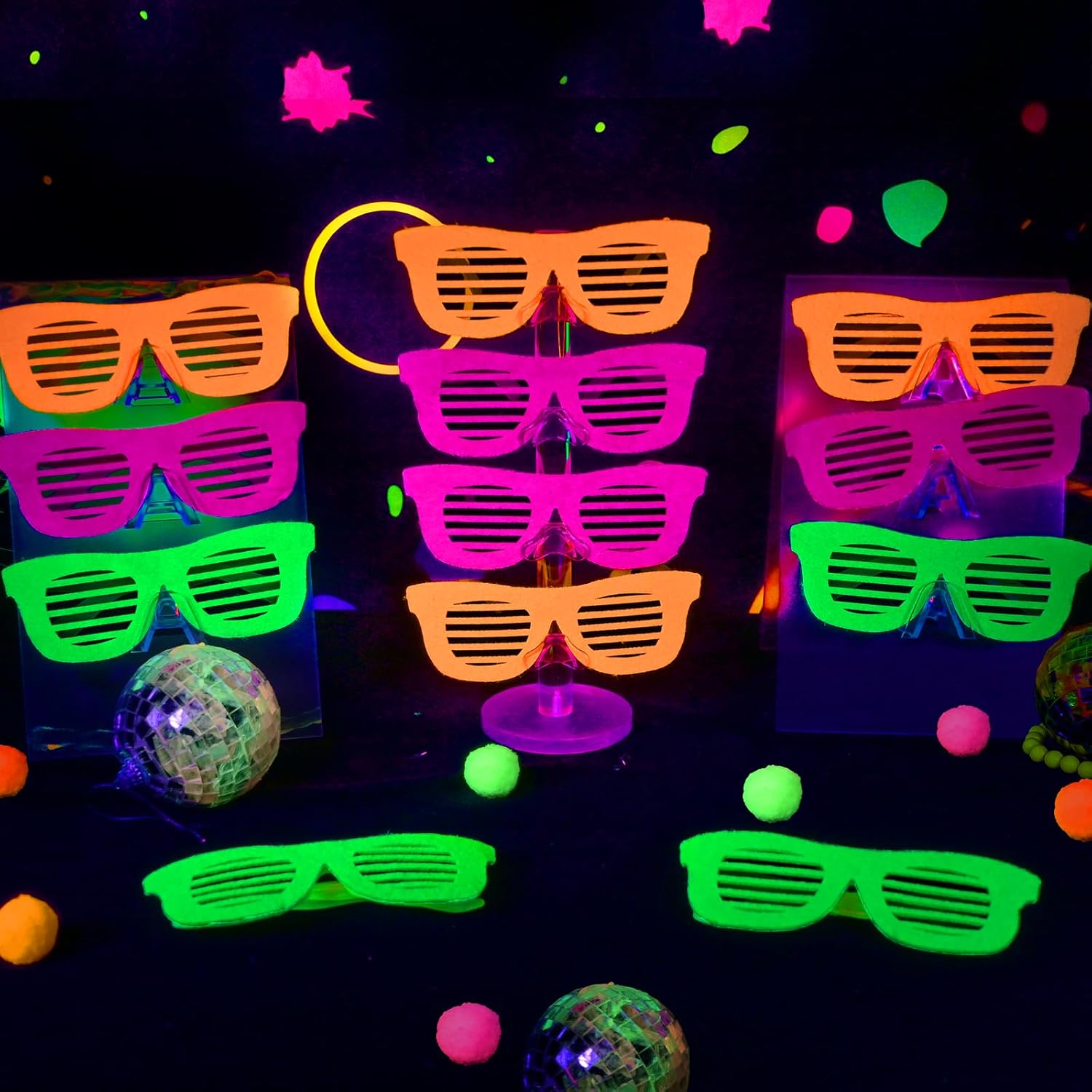Mega-L 12 Pcs Glow in The Dark Glasses Party Favors
