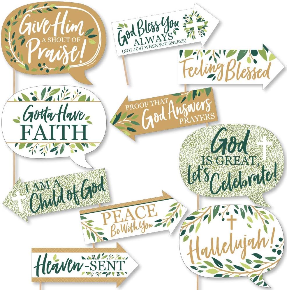 Funny Elegant Cross Photo Booth Props Kit - 10 Piece