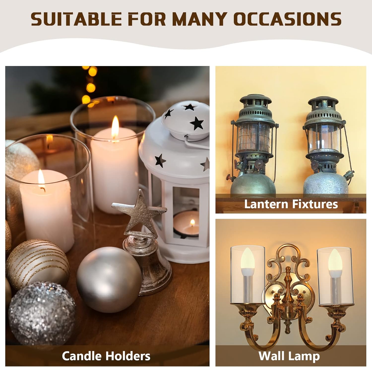 Yaomiao 6 Pcs Hurricane Glass Candle Holders