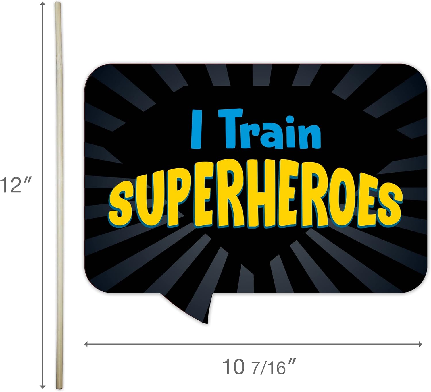 Funny Bam Superhero Photo Booth Props - 10pcs for Party Fun