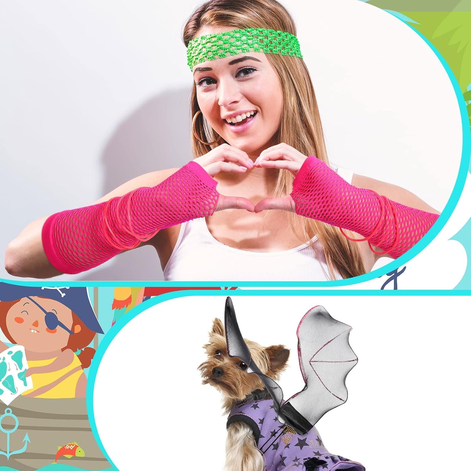 33 Pcs Funny Captain Hat Glasses Photo Booth Props Kit
