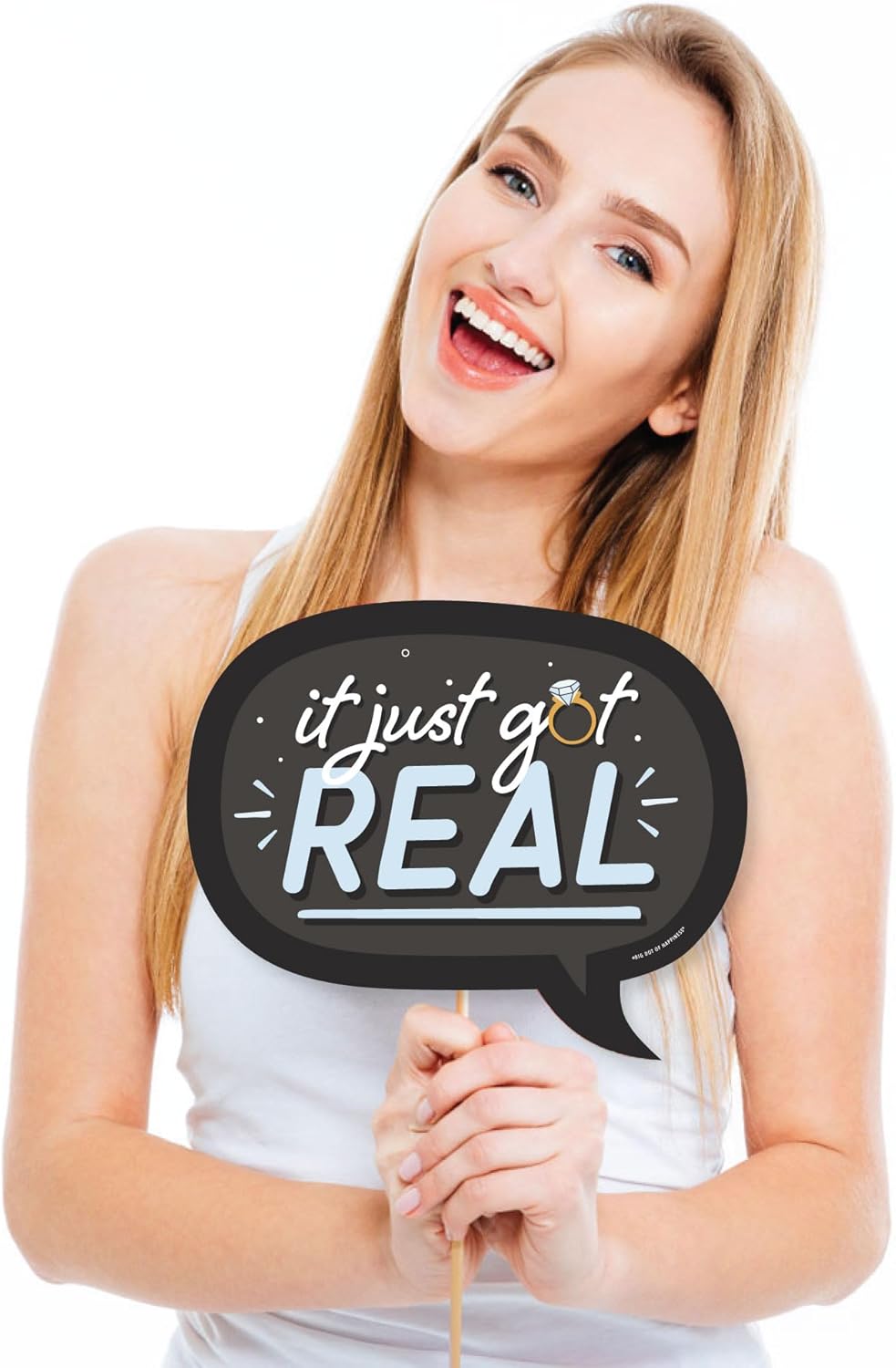 Big Dot of Happiness Engagement Photo Booth Props Kit - 20 Piece