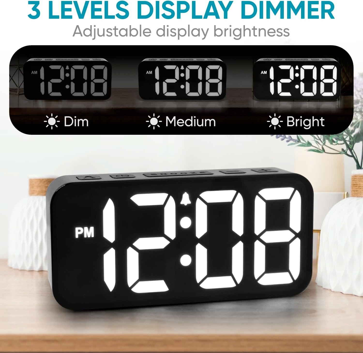 Westclox Digital Alarm Clock with RGB Display