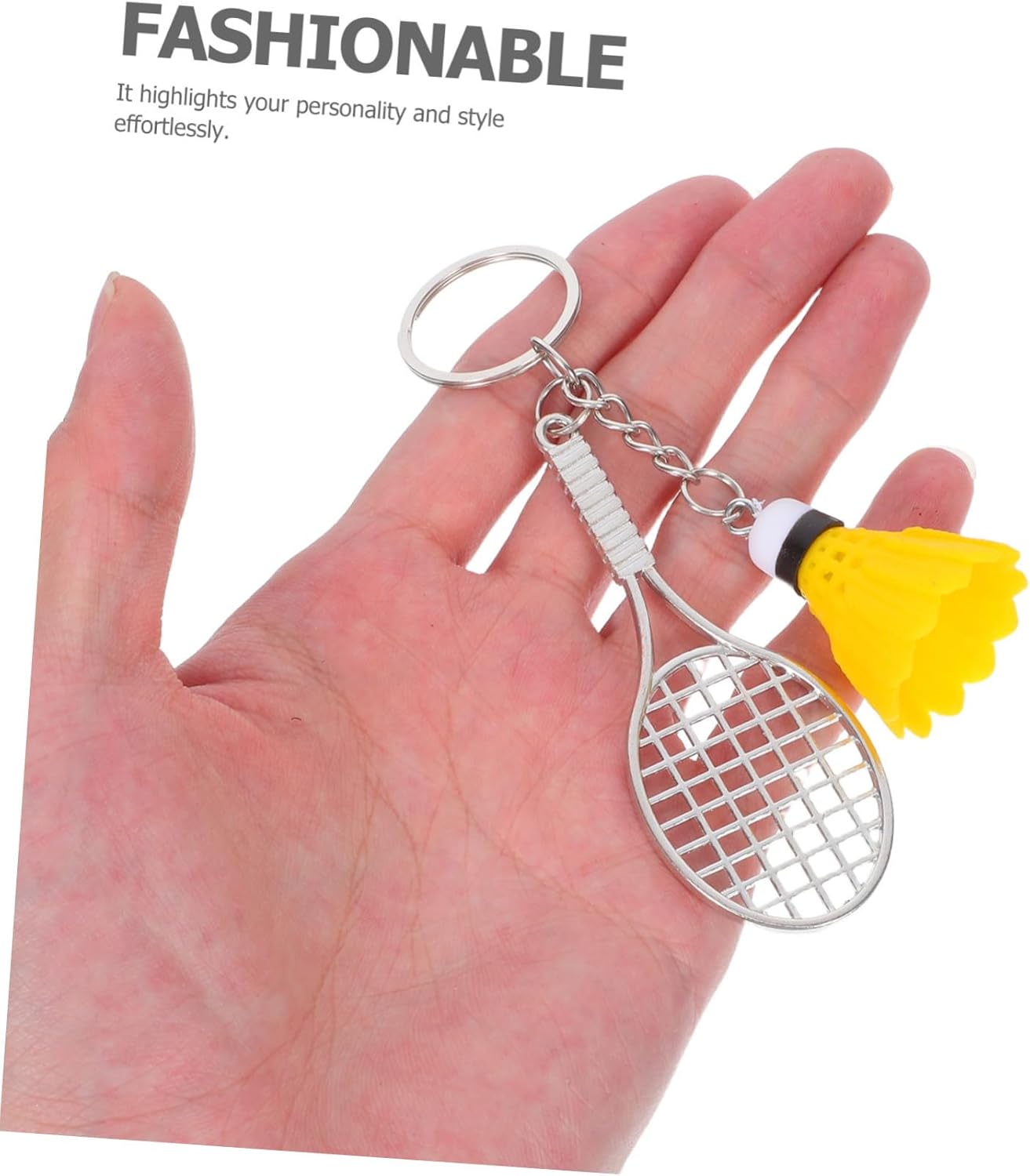 Cabilock 6pcs Mini Sports Pendant Keyring Badminton Bag Charm