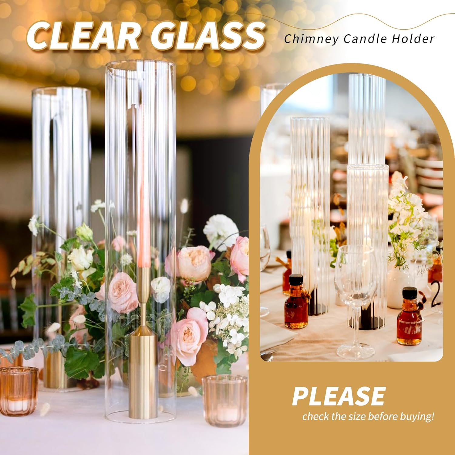 YMHPRIDE Hurricane Candle Holder Set of 12