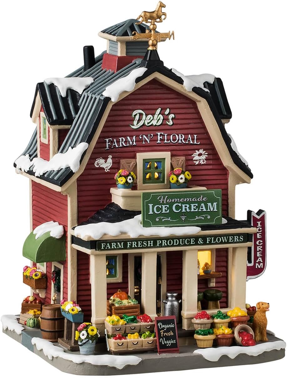 Lemax Debs Farm n Floral Lighted Building