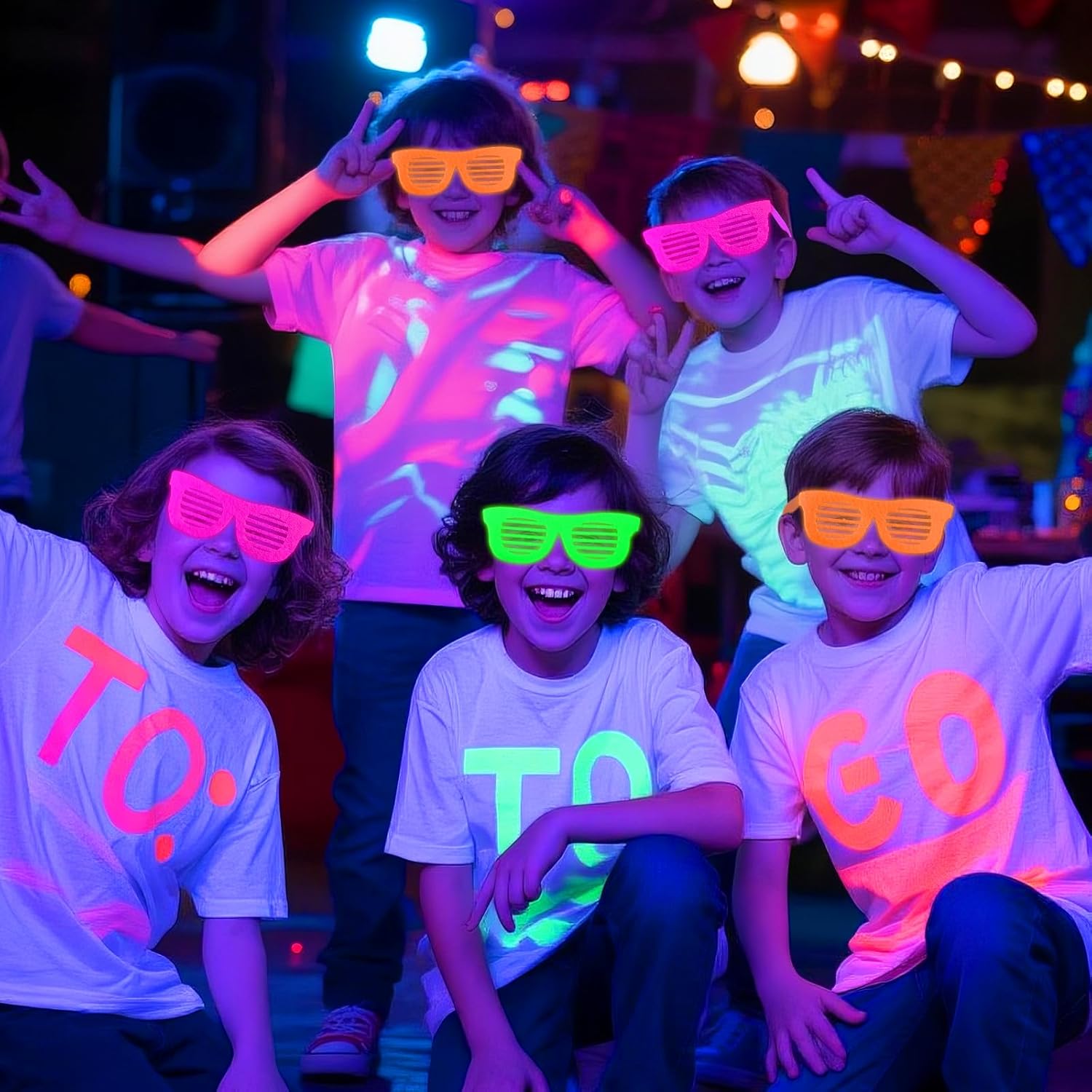Mega-L 12 Pcs Glow in The Dark Glasses Party Favors