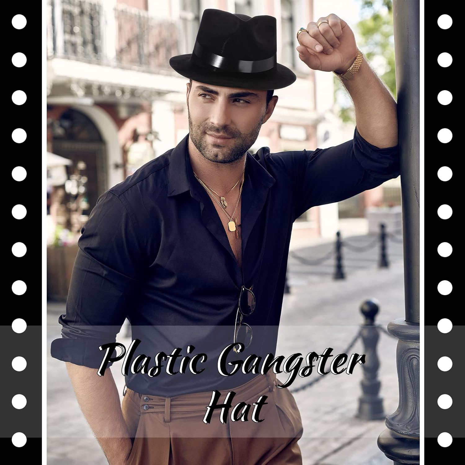 Xtinmee 48 Pack Gangster Hats for Men 1920s Style
