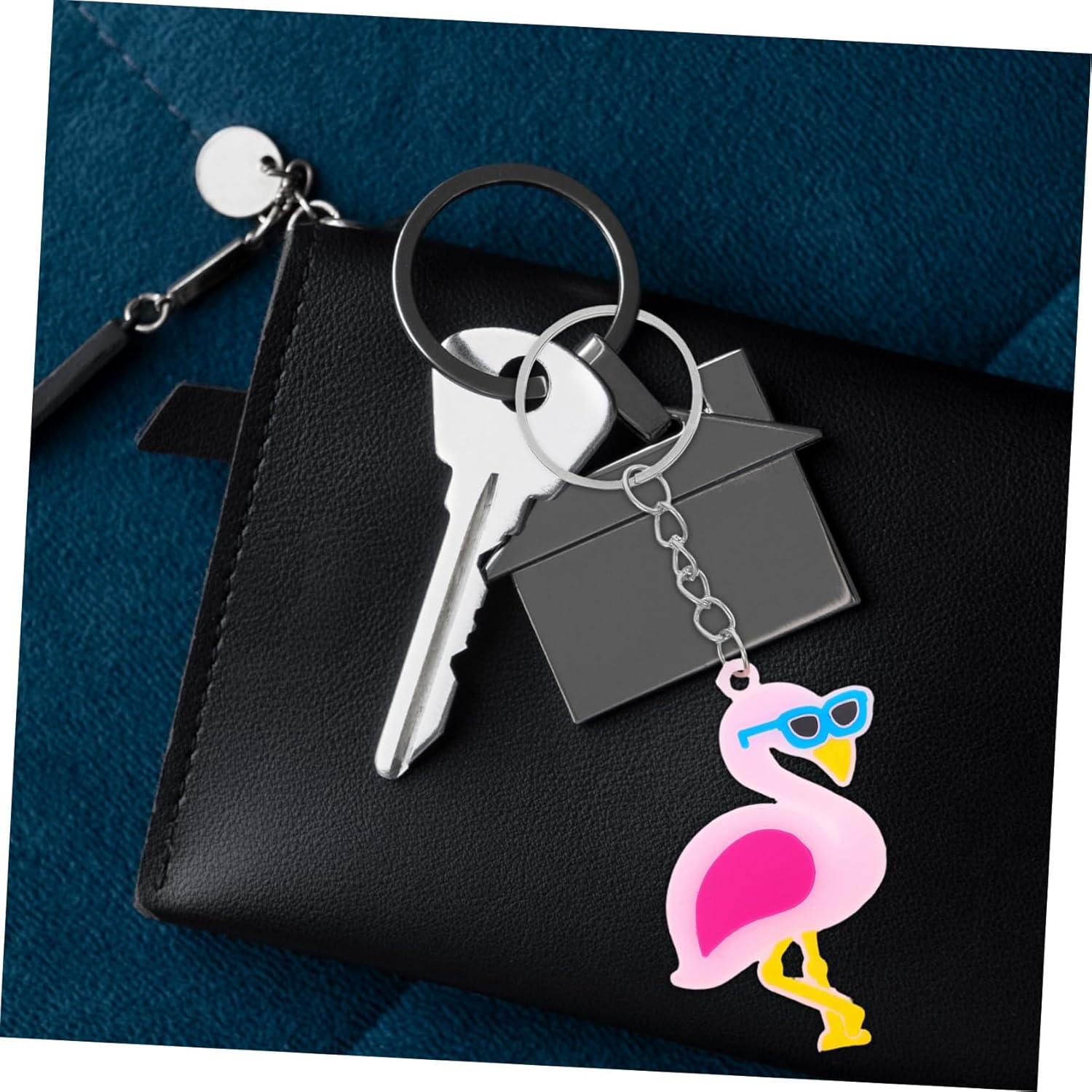 Garneck 12 Pcs Cute Flamingo Keychains