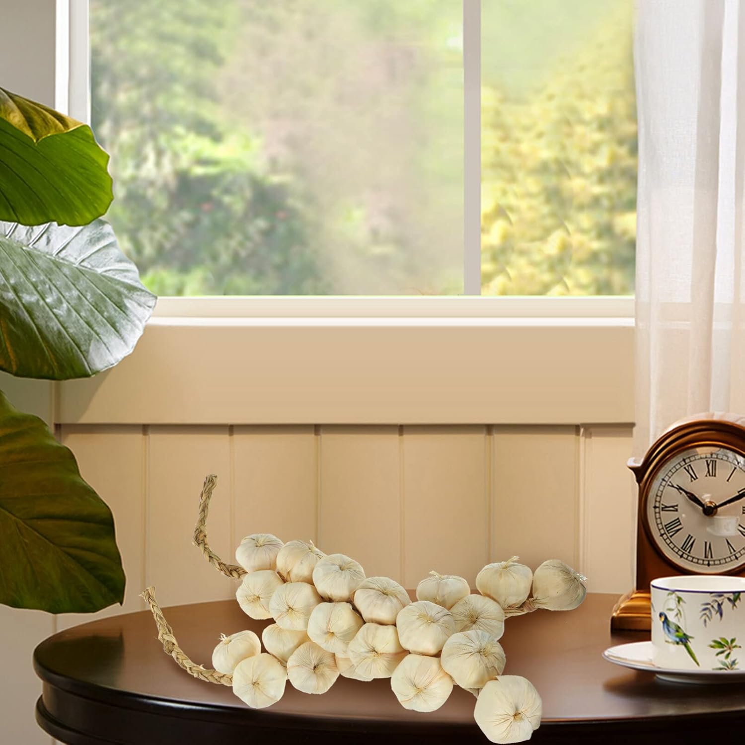 Garneck Artificial Garlic Strings 2Pcs Home Decor