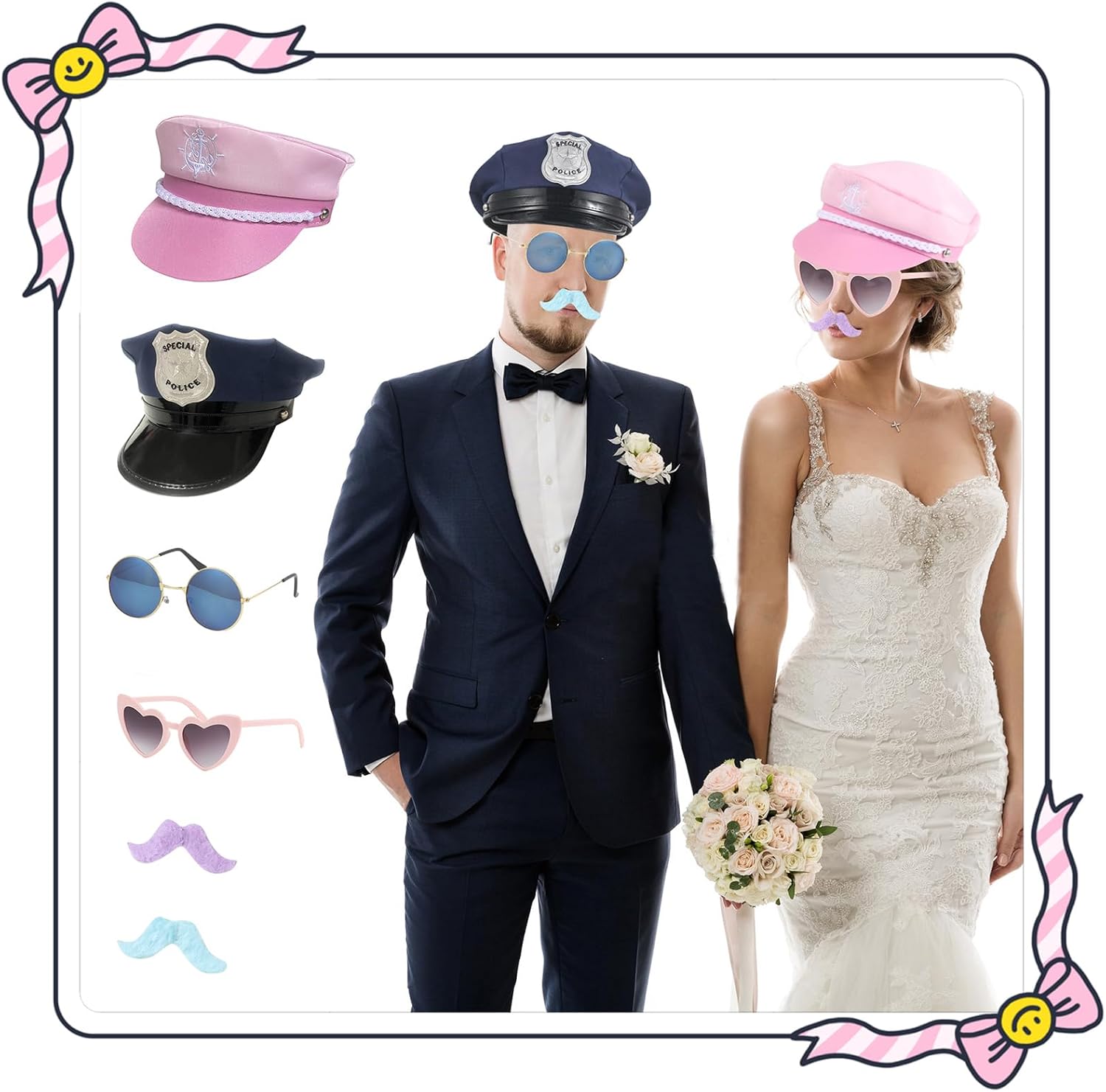 18 Pcs Fun Photo Booth Props Set for Adults