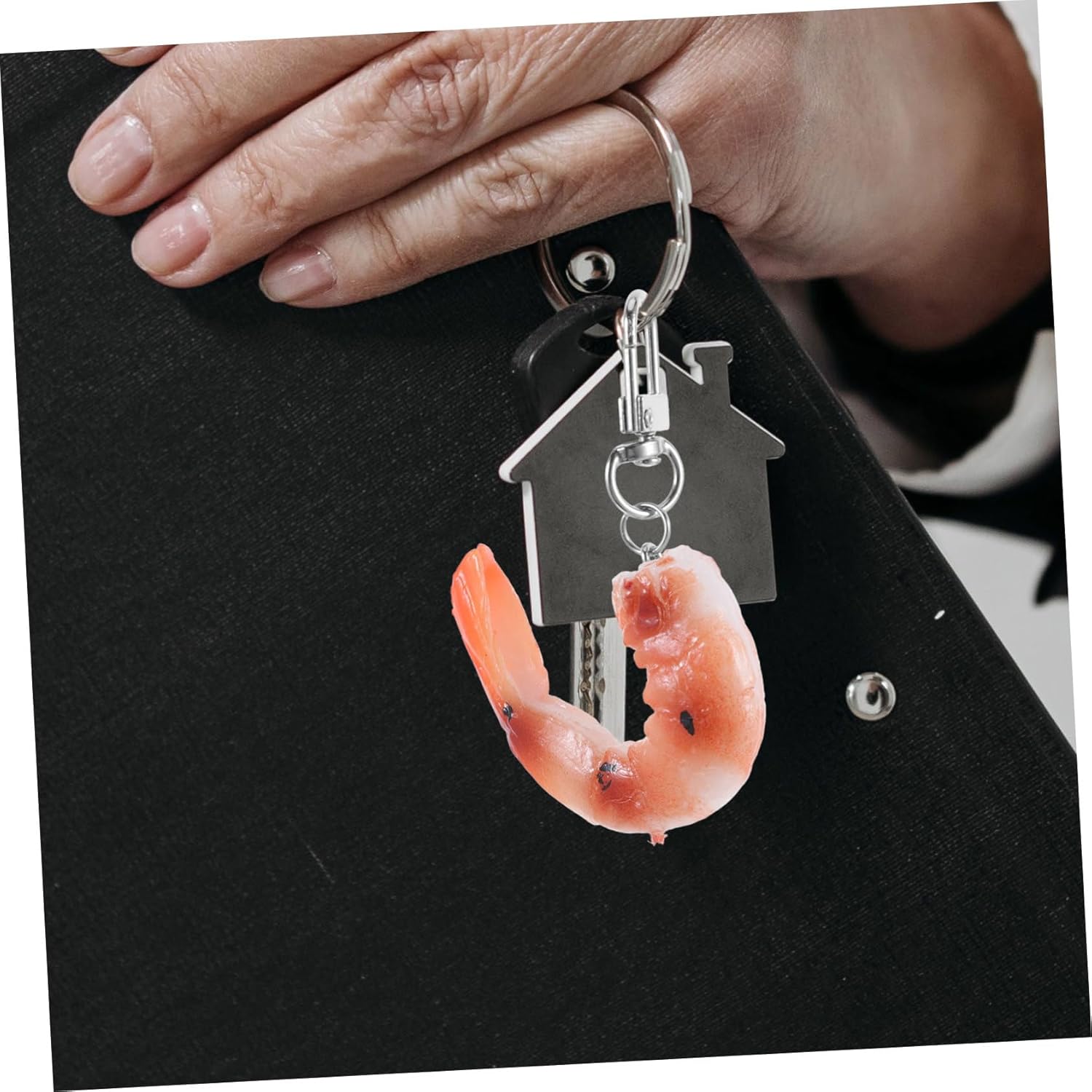 VALICLUD 4pcs Creative Imitation Shrimp Keychain Charms