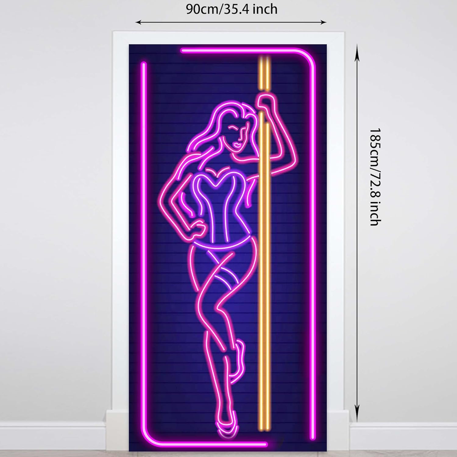 Neon Pole Dance Hot Sexy Girl Decor Banner