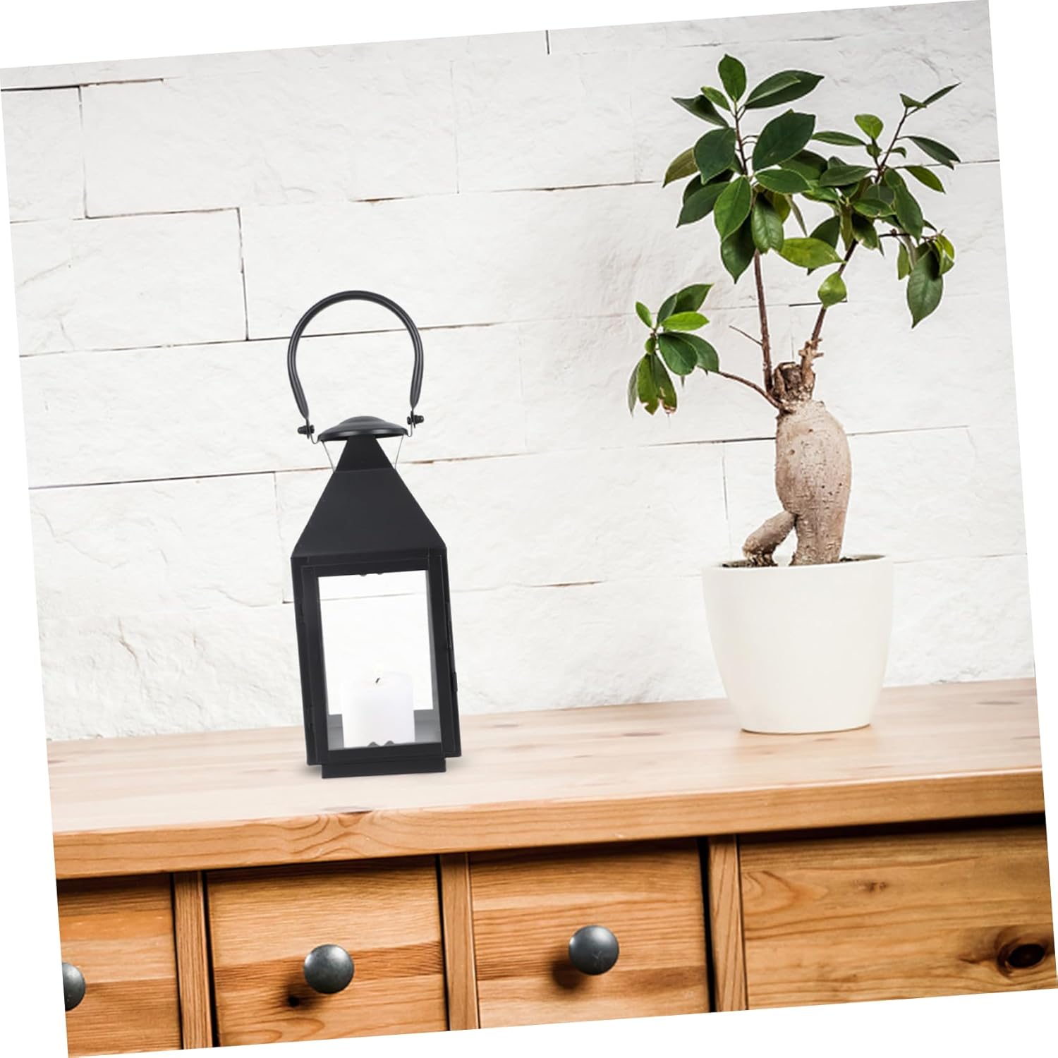 Nordic Iron Candle Lantern for Christmas Decor