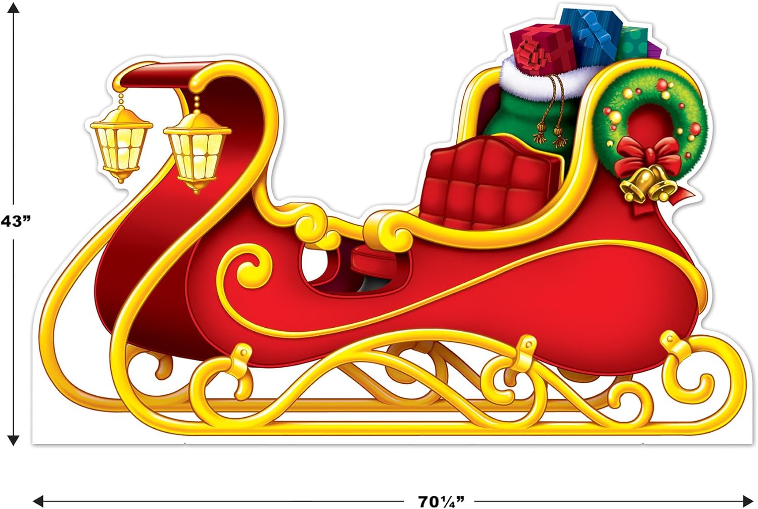 Beistle Santas Sleigh Photo Prop 37 x 510