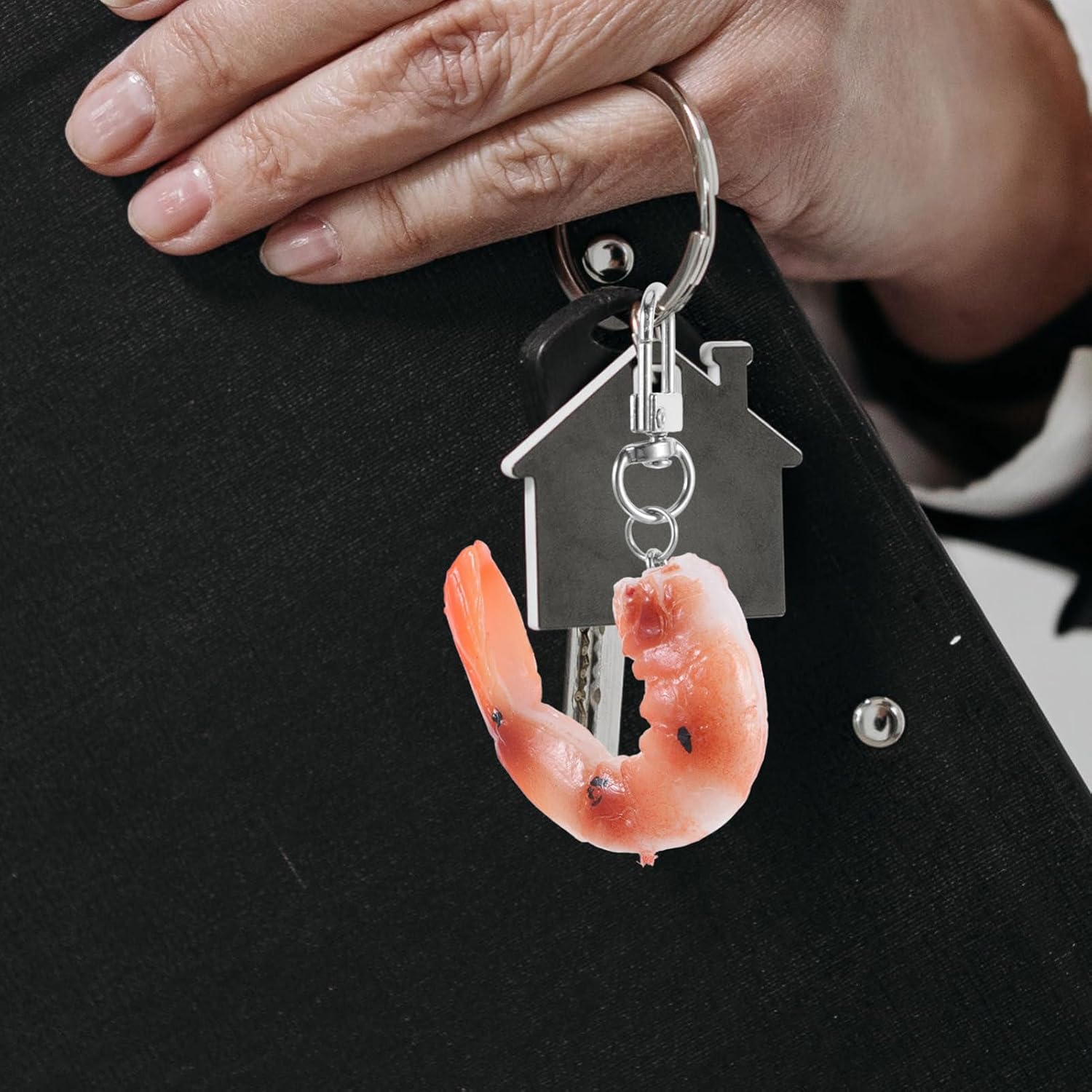 STOBAZA Shrimp Key Ring Car Key Charm