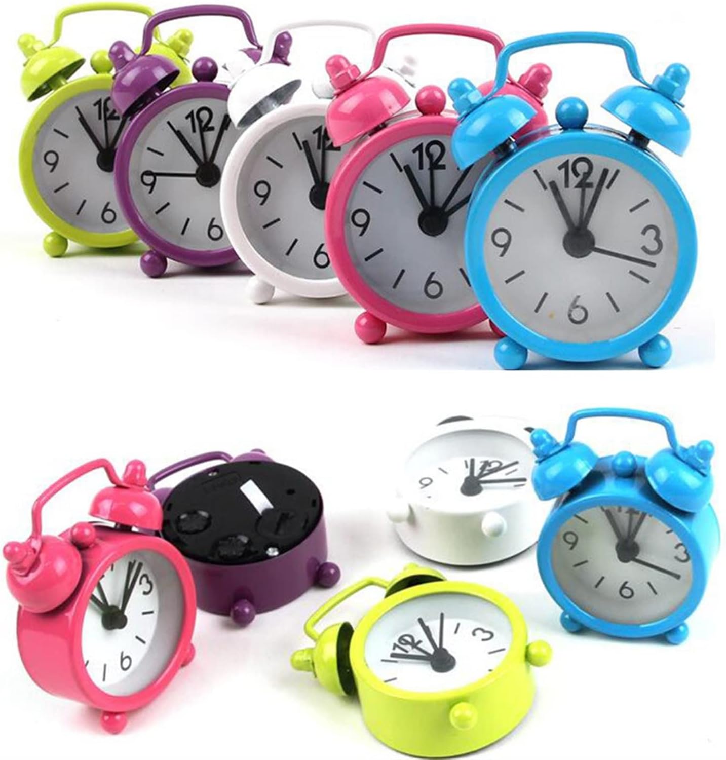 GRFIT Mini Round Digital Alarm Clock with Mirror
