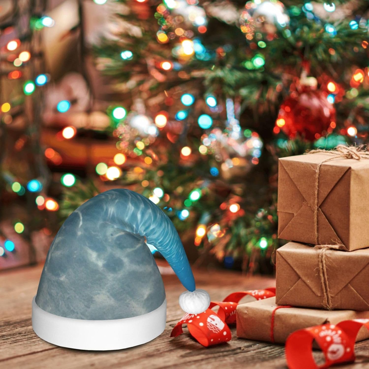 Personalized Santa Hat Velvet Plush Christmas Headwear for Women