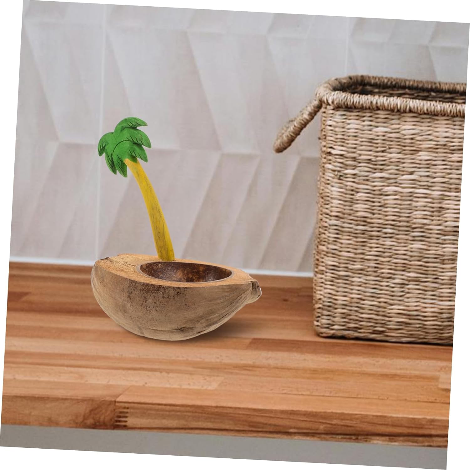 IMIKEYA Coconut Shell Candle Holder Bowl Portable Decorative