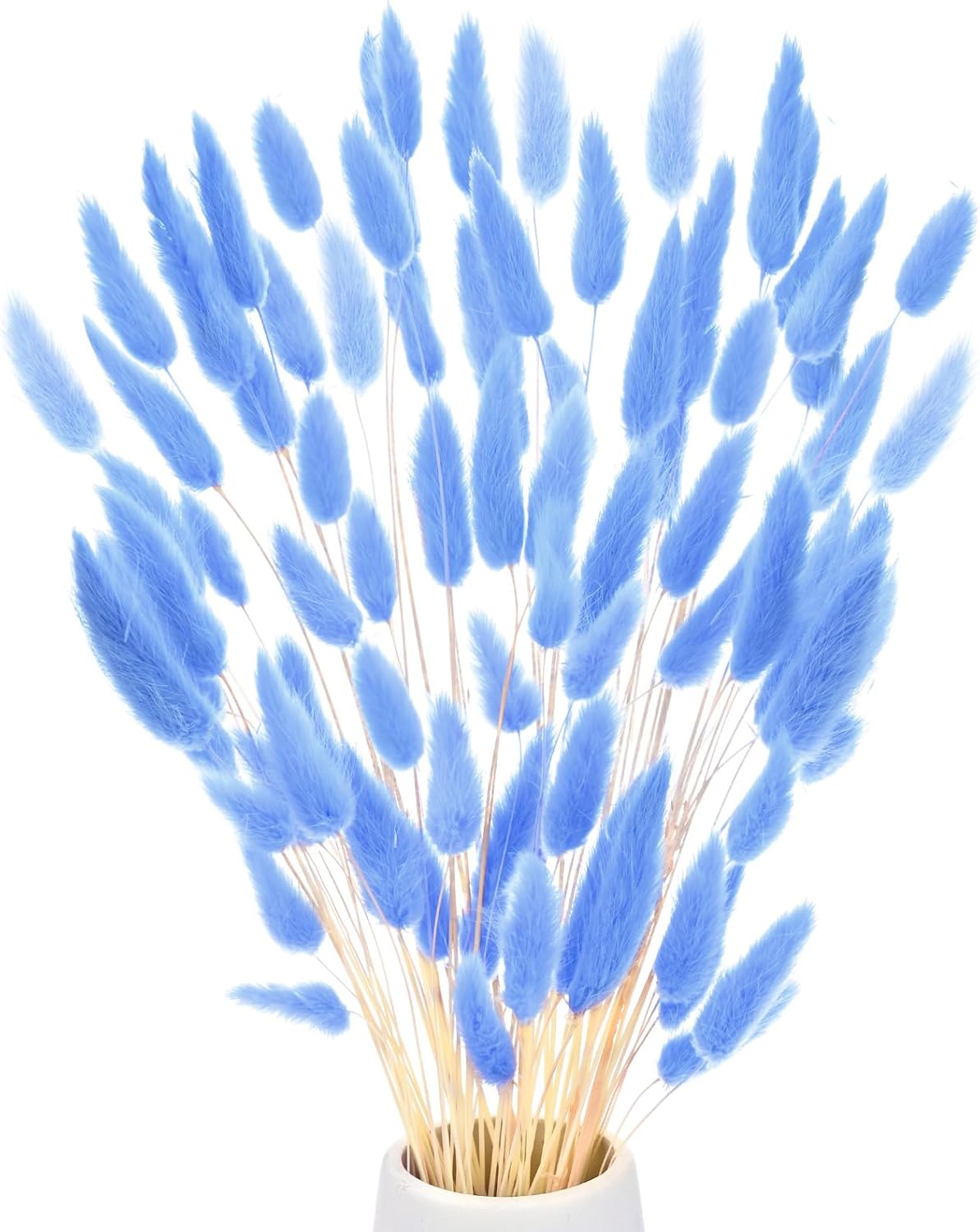 60-Pack Bright Blue Bunny Tail Grass Decor