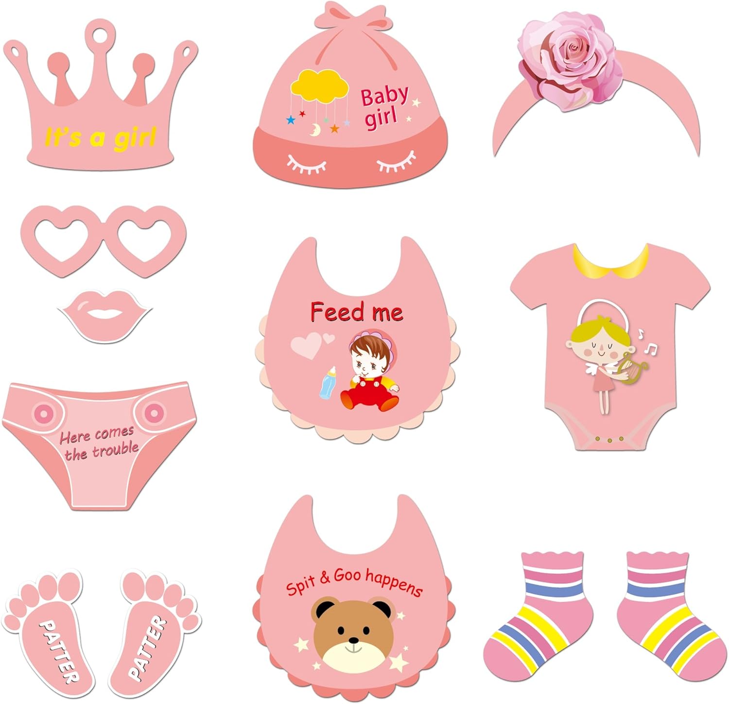 Its a Girl Photo Booth Props 53 Count