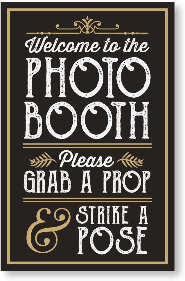 Perfect Photo Booth Prop Sign with Easel Backer Stand
