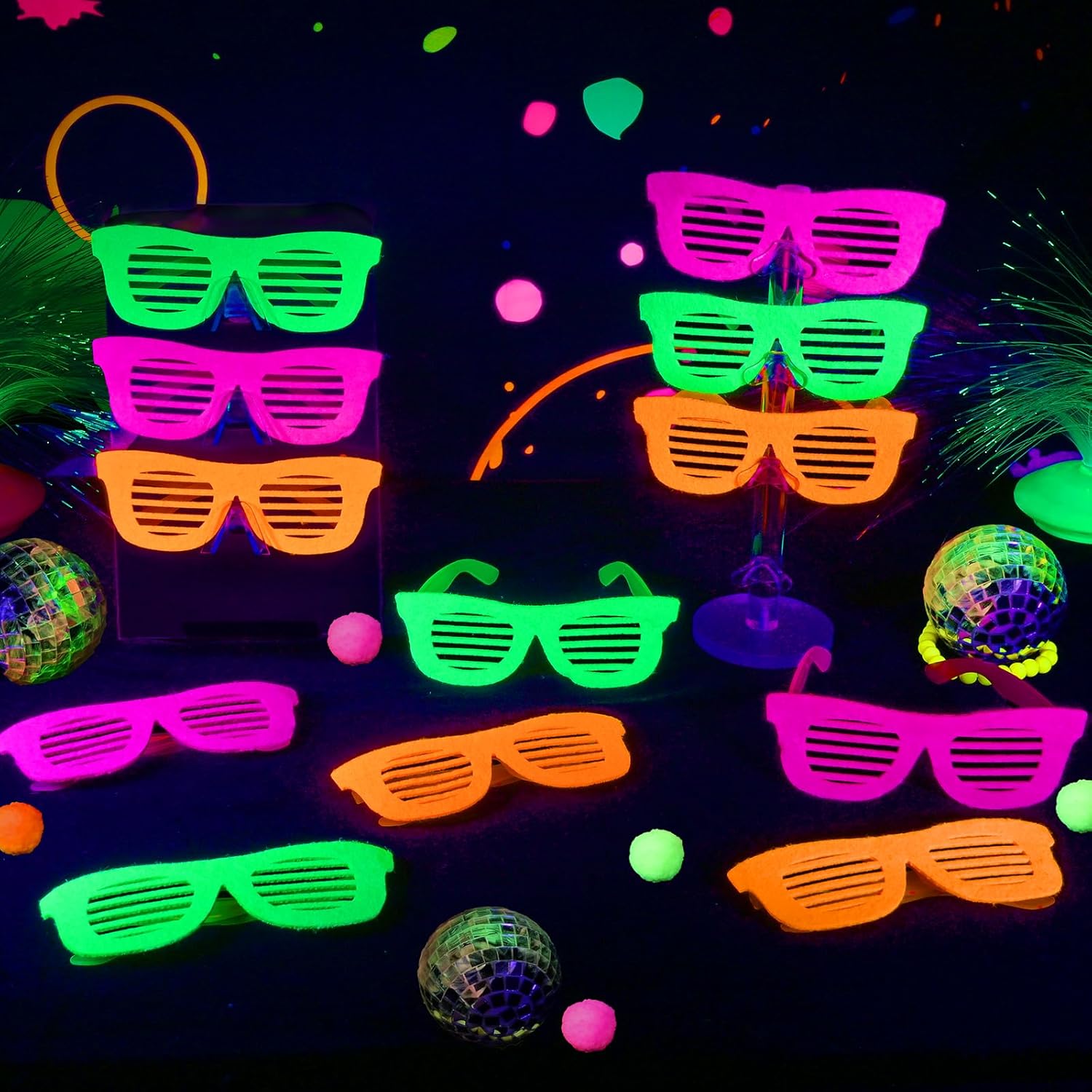 Mega-L 12 Pcs Glow in The Dark Glasses Party Favors