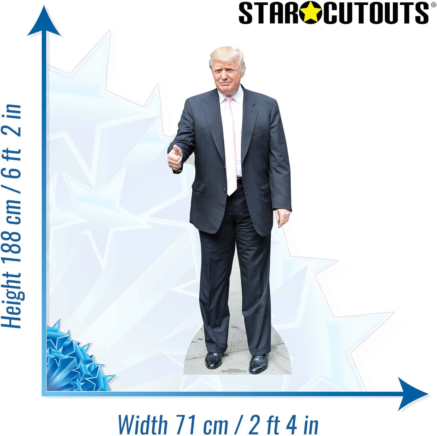 STAR CUTOUTS Donald Trump Pink Tie Life Size Cardboard Cut