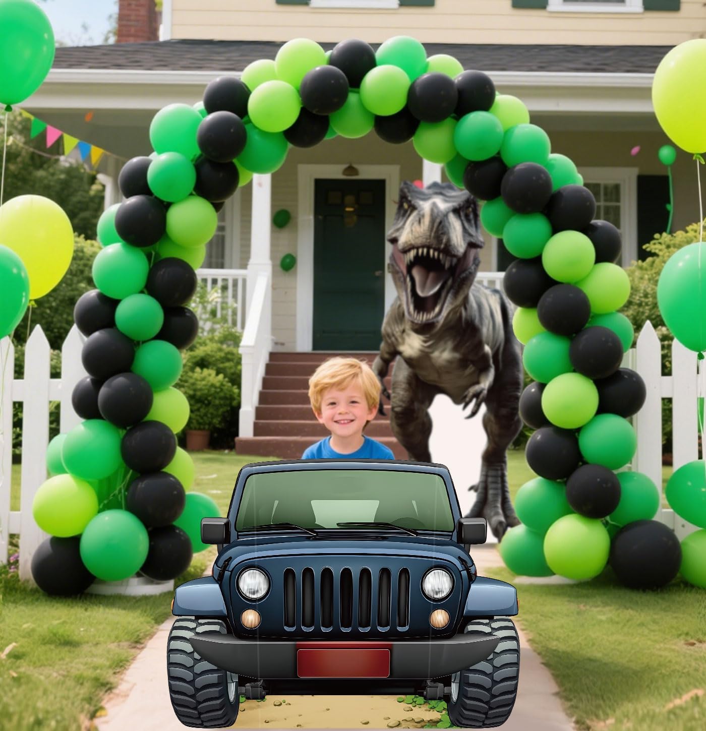 Jungle Safari Off-Road Vehicle Cardboard Cutout