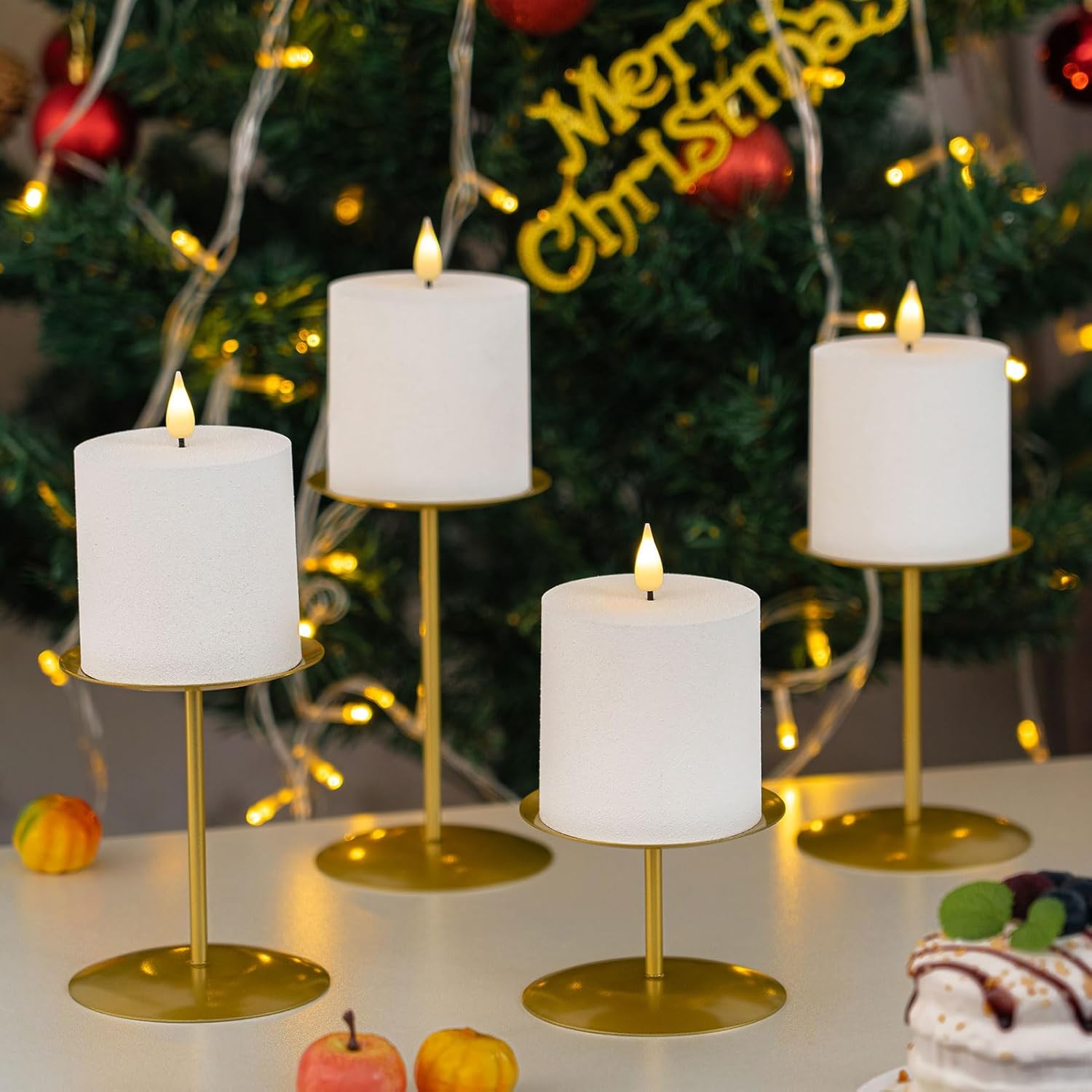 smtyle Gold Iron Candle Holders Set of 5