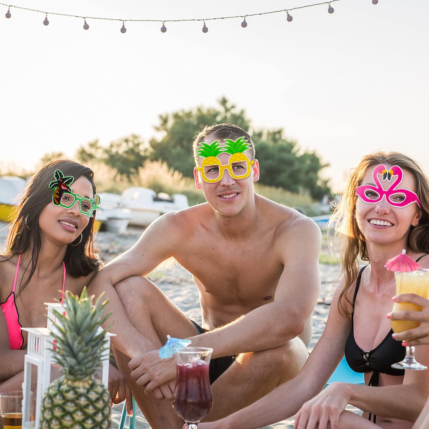 Jerify Funny Luau Party Sunglasses Set 24 Pieces