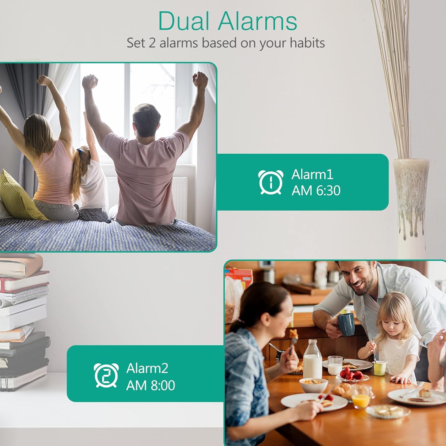 ORIA Digital Alarm Clock with Temperature Display
