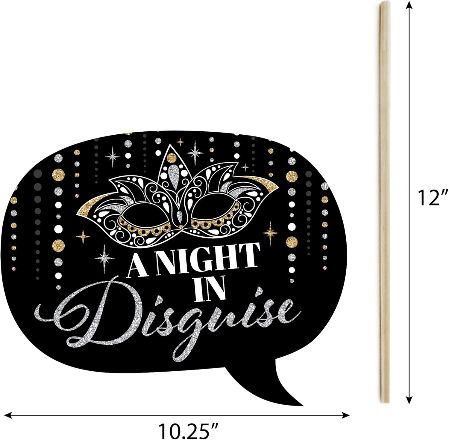 Big Dot of Happiness Venetian Mask Photo Booth Props 20 Count